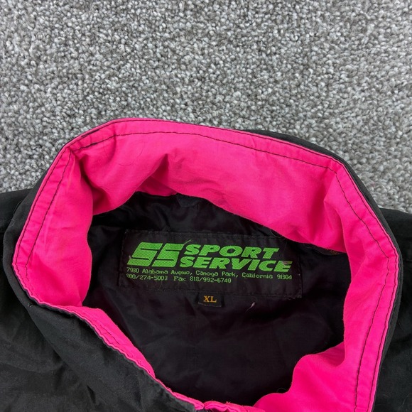 Vintage Indianapolis Motor Speedway Racing Jacket Mens XL Neon Black Auto Cars - Picture 4 of 6